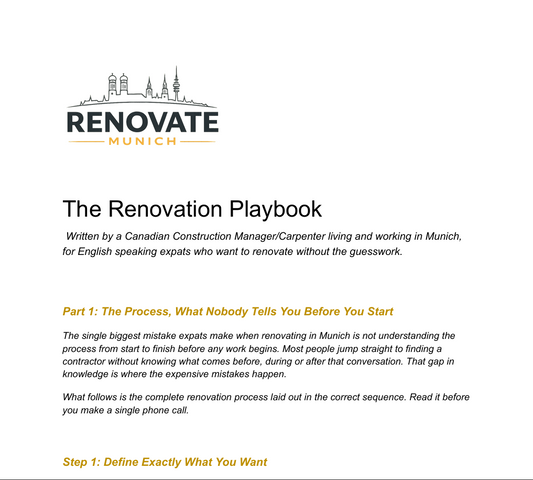 The Renovation Playbook